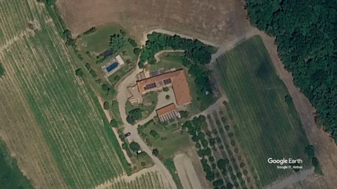 Vista aerea di CasaMatilda nelle Langhe