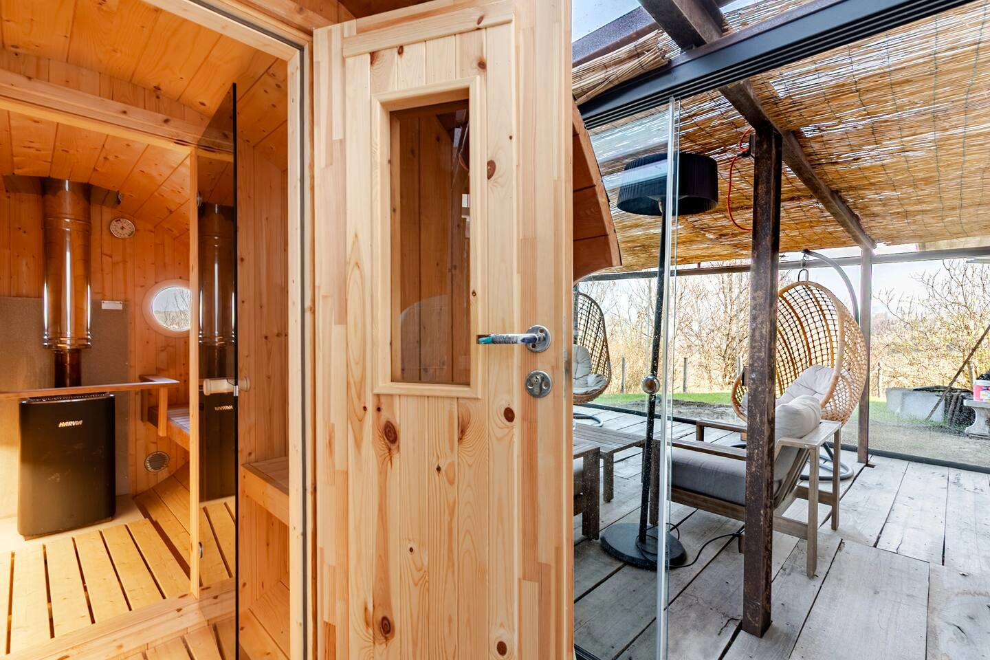 Ingresso della sauna a CasaMatilda