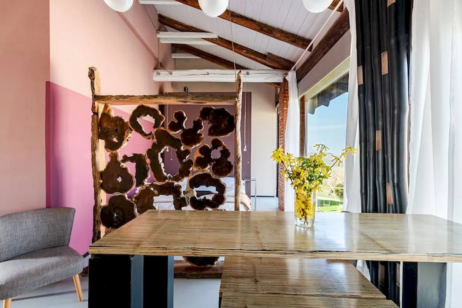 Soggiorno e cucina di Pettirosso